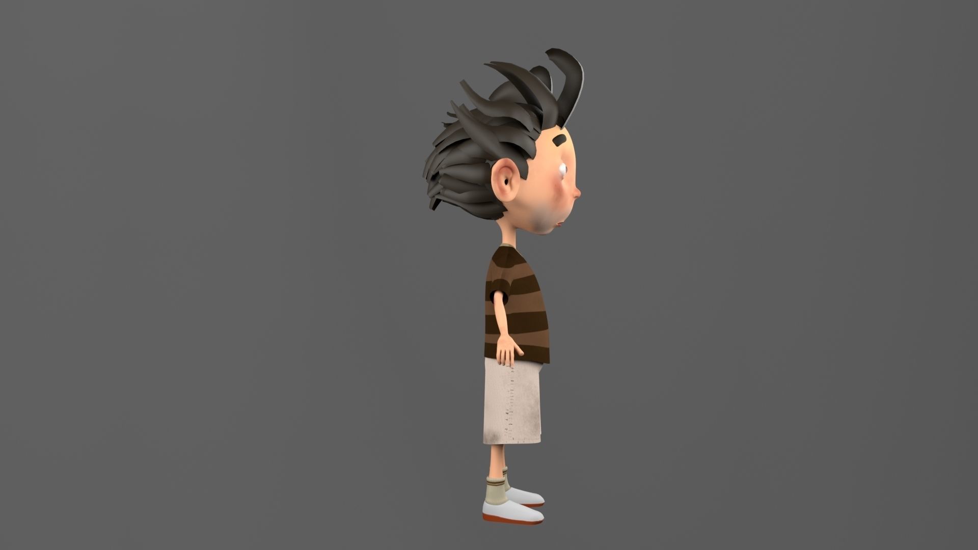 Cartoon Boy Rigged 3D Model 3D model_2