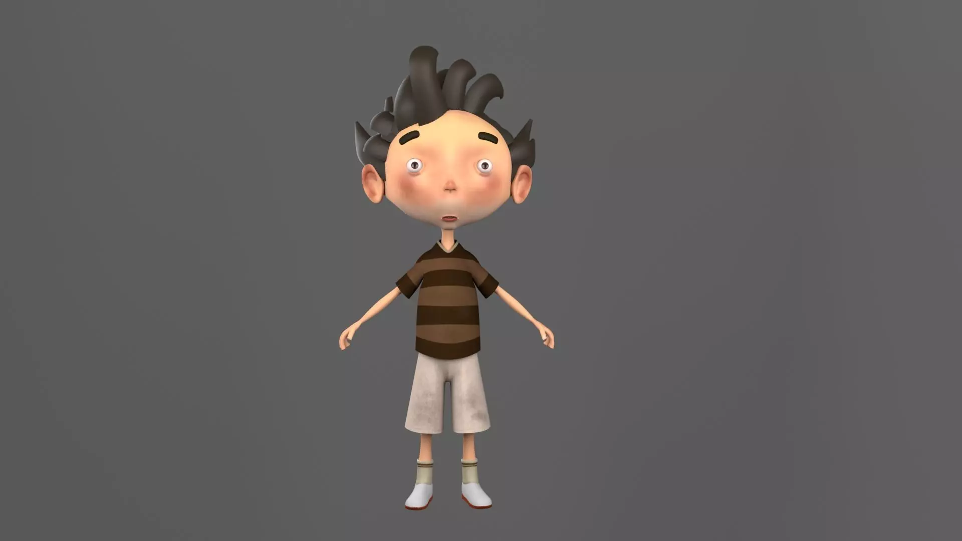 Cartoon Boy Rigged 3D Model 3D model_0