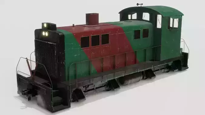 Diesel locomotive 3D model Low-poly 3D model