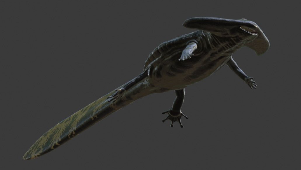 Diplocaulus Asset Pack Low-poly 3D model_6