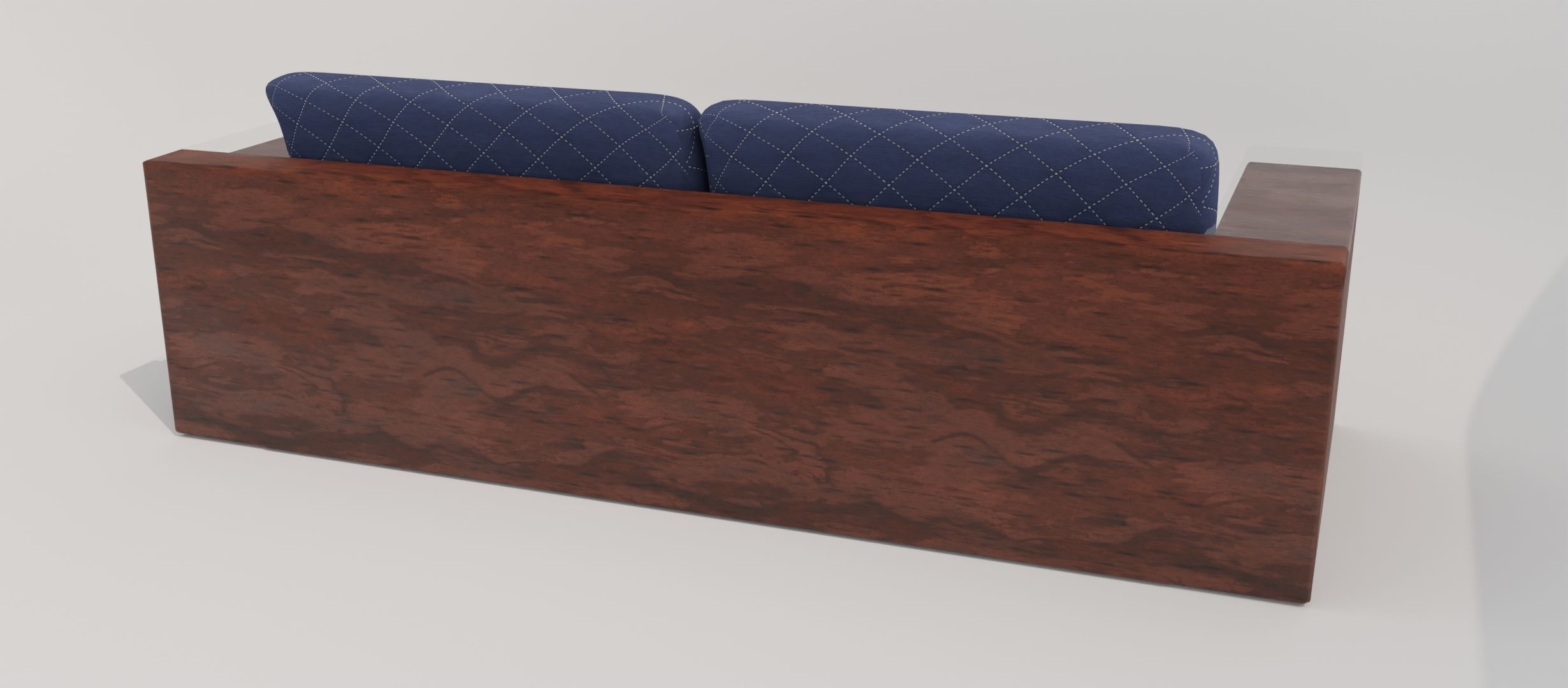 Wooden Sofa 2K PBR Textures 3D model_1