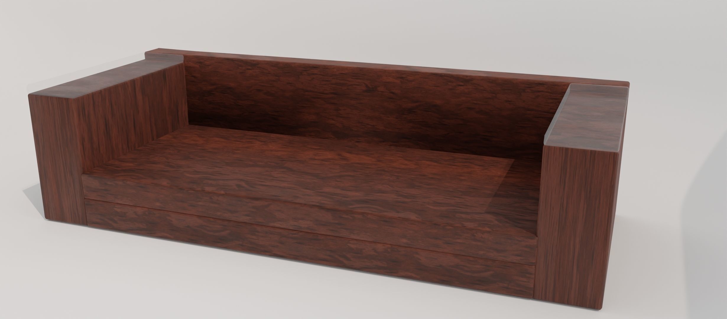 Wooden Sofa 2K PBR Textures 3D model_2