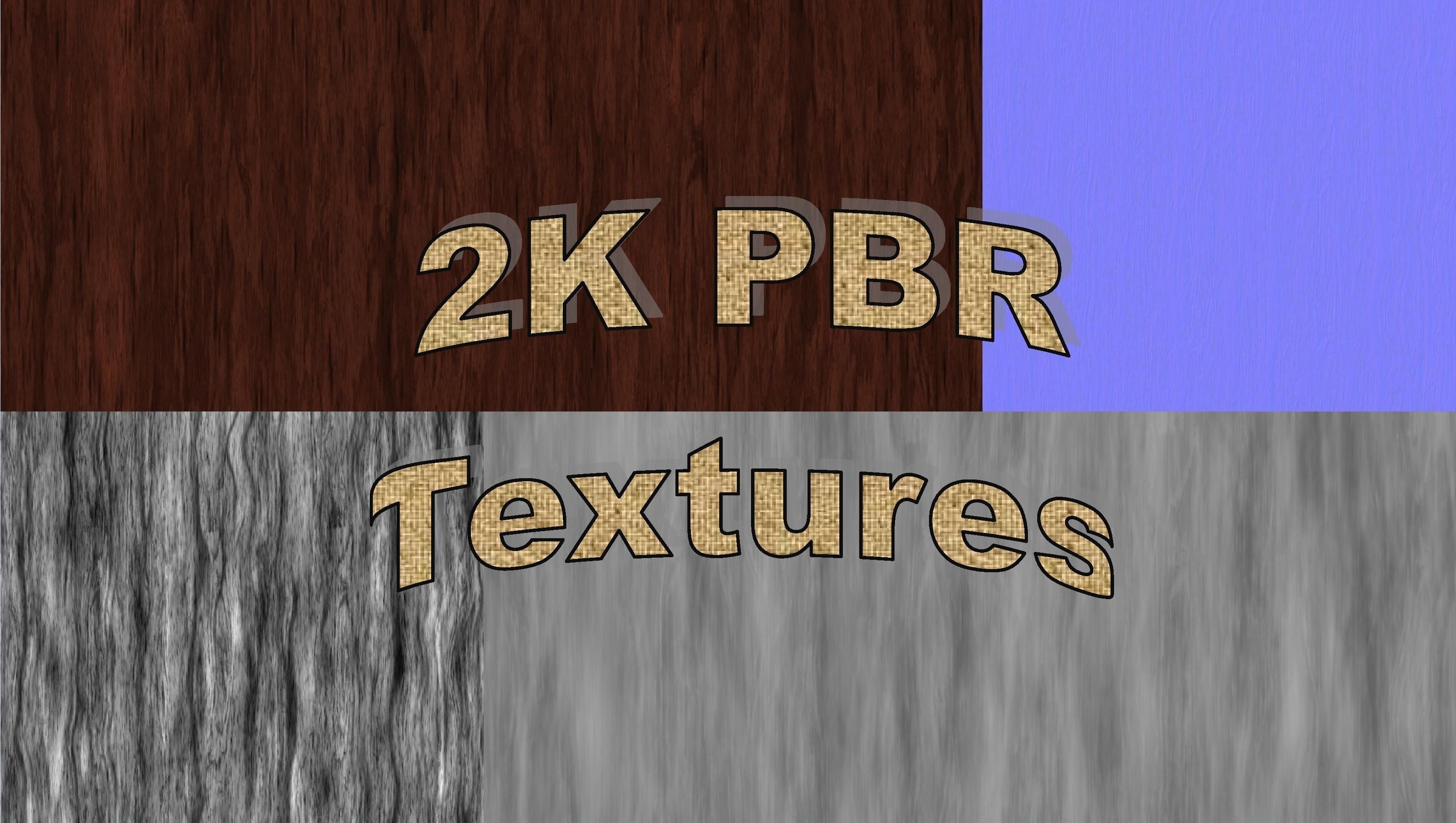 Wooden Sofa 2K PBR Textures 3D model_4