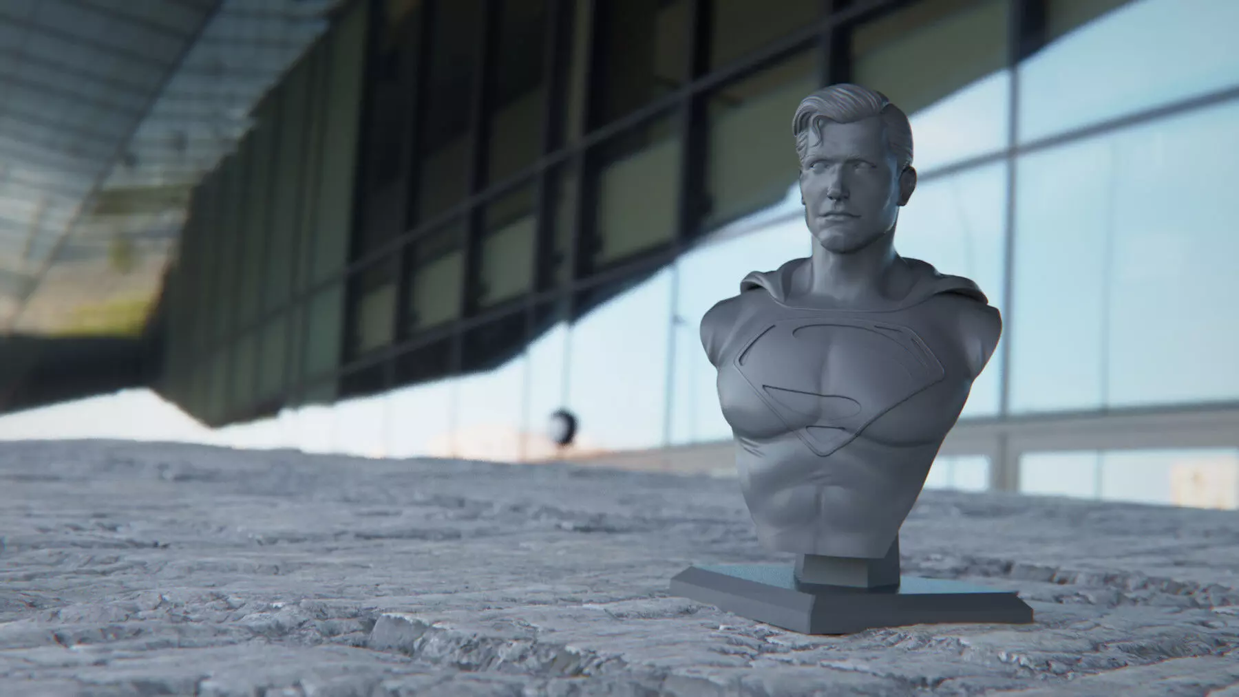 Superman Bust 3D print model_0