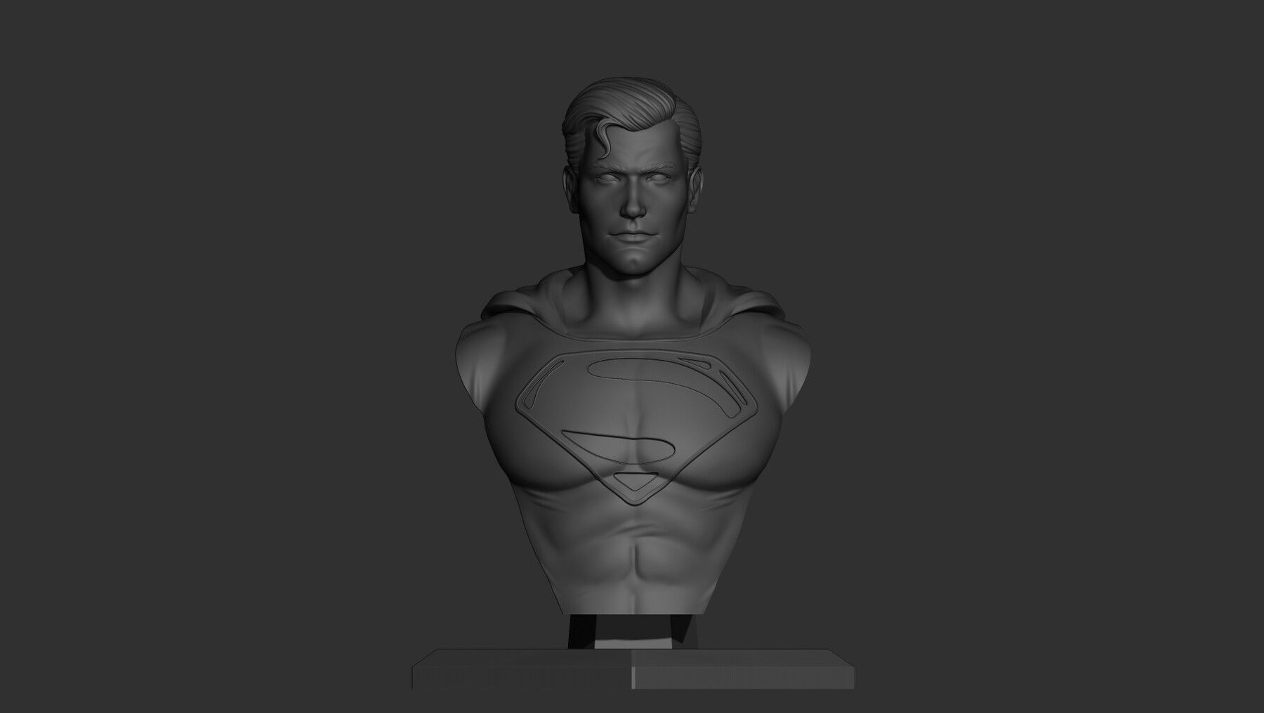 Superman Bust 3D print model_1