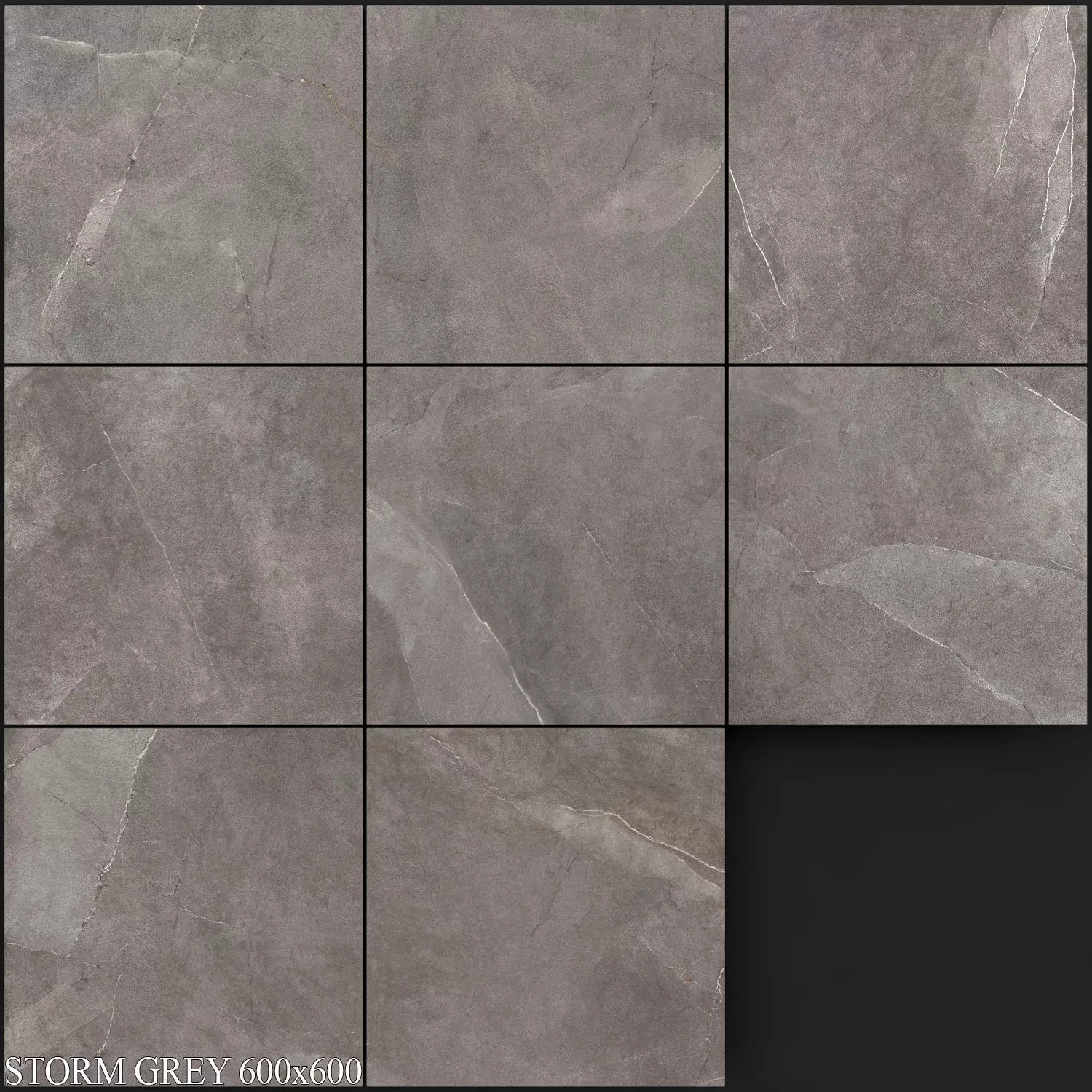 Ariana Ceramica Storm Grey 600x600 3D model