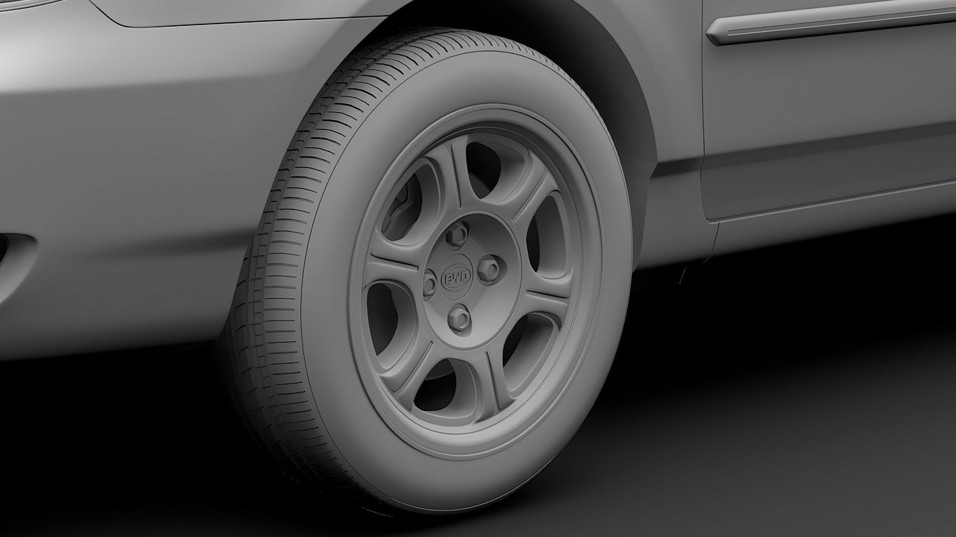 BYD F3 2016 wheel 3D model_3