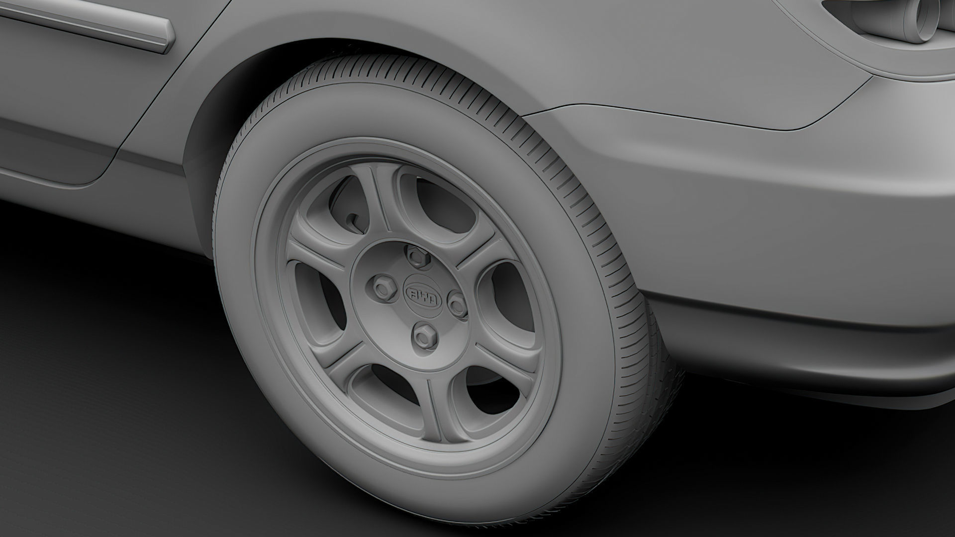 BYD F3 2016 wheel 3D model_4