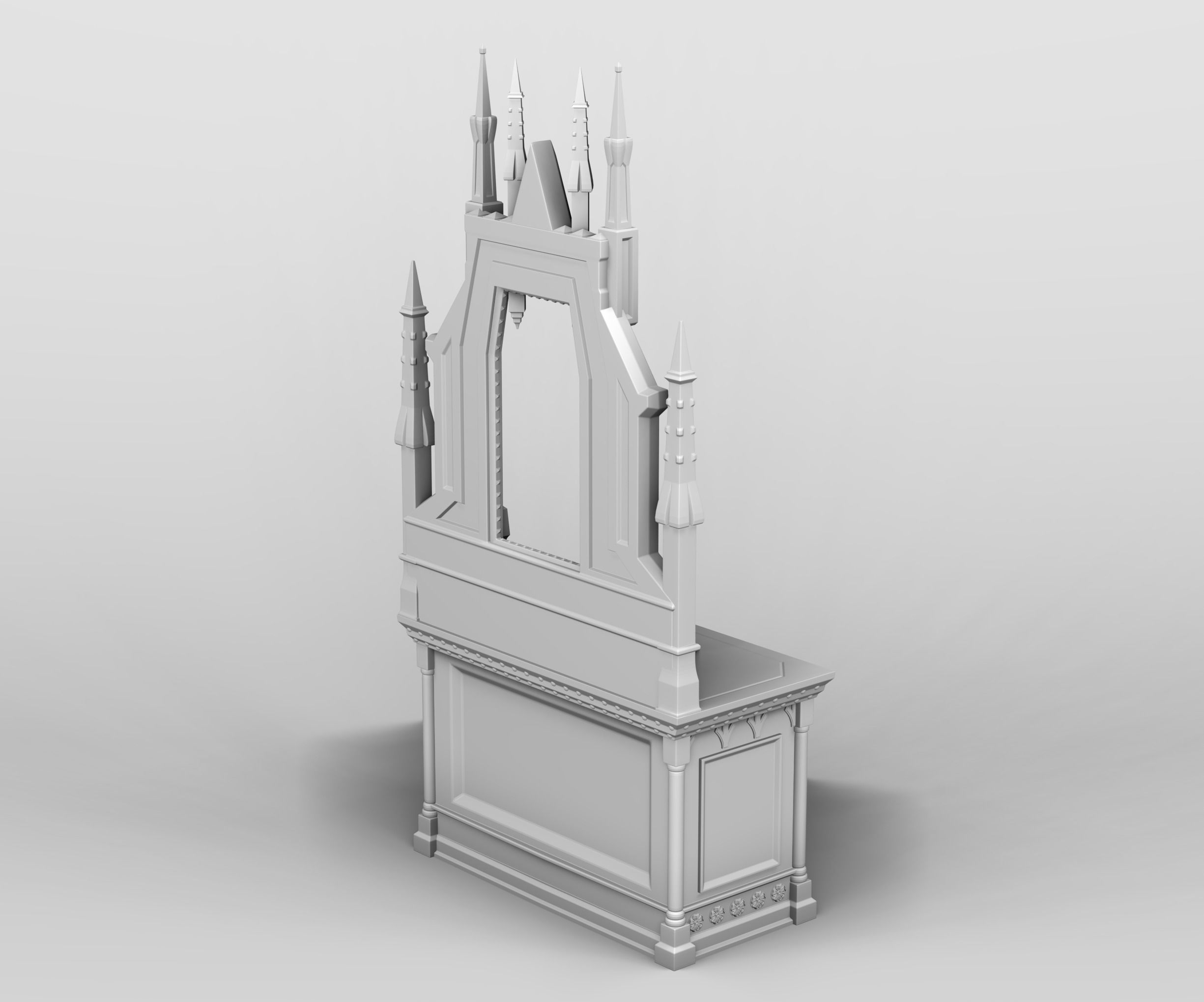 Medieval furniture 3D print model_1