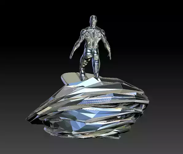 Silver Surfer on board 3D model