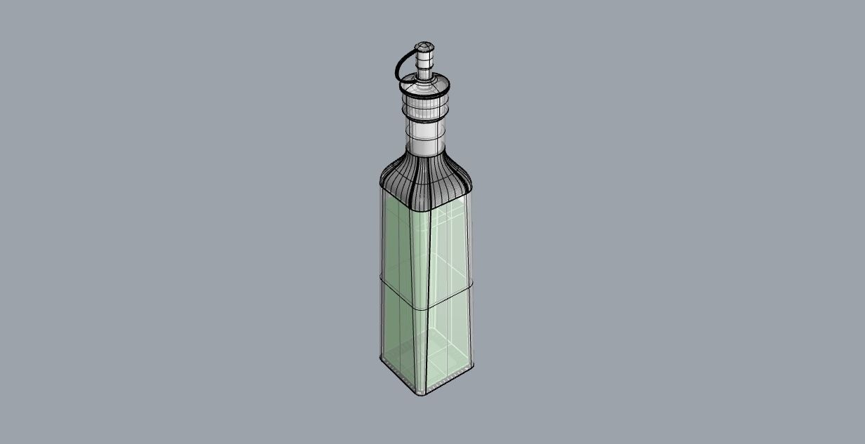 glass bottle 3D model_14