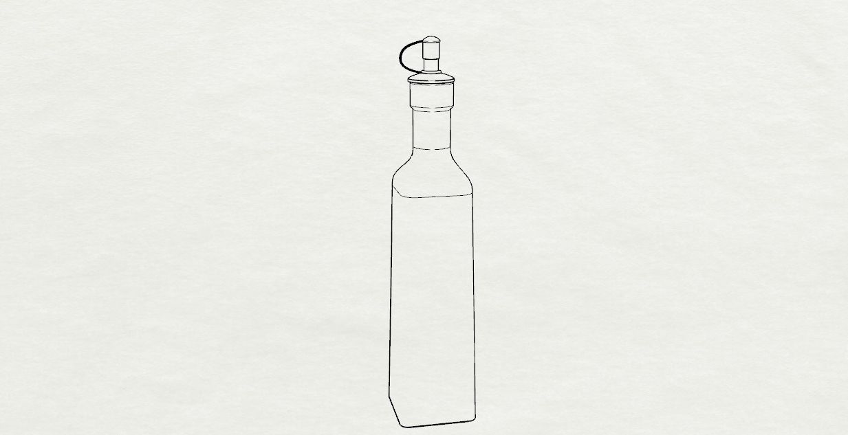 glass bottle 3D model_17