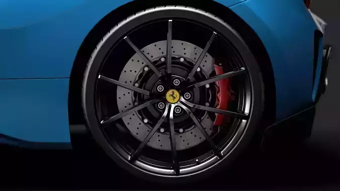 Ferarri GTB 488 Pista 2020 wheel 3D model