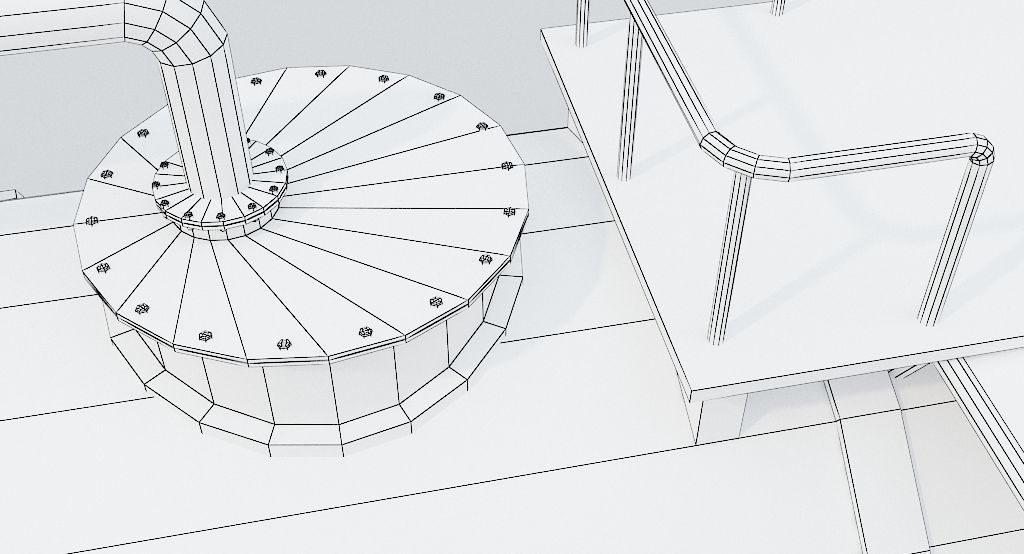 Industrial Tank Low-poly 3D model_10