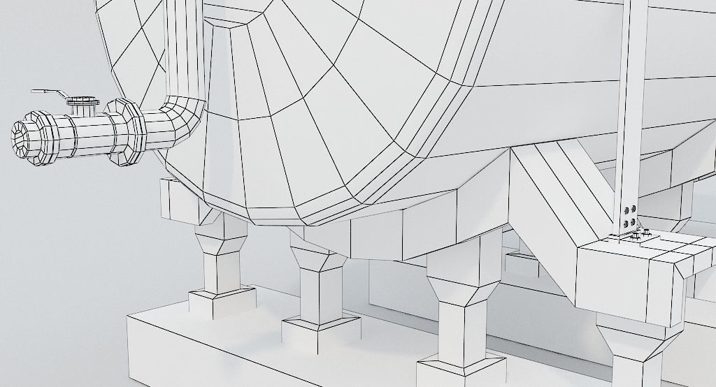 Industrial Tank Low-poly 3D model_12