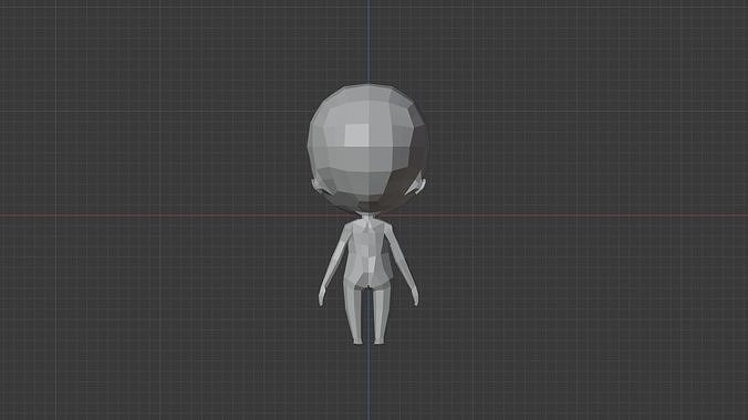 chibi low poly base mesh 3D model | CGTrader