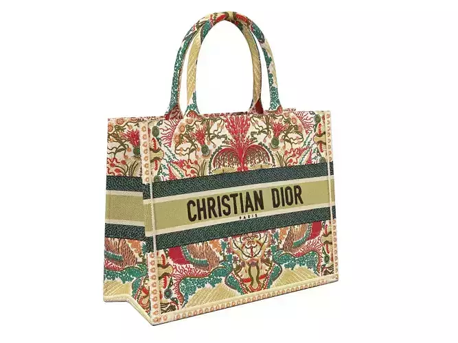 Dior Bag Small Book Tote Multicolor In Heart Lights Low-poly 3D model
