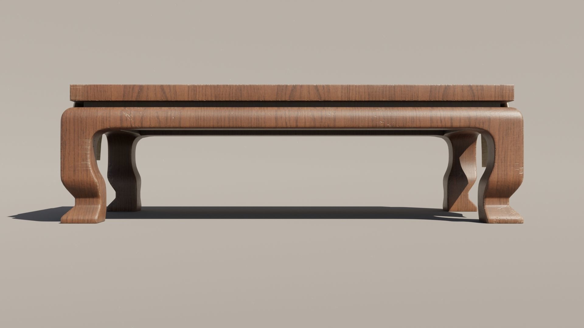 Japanese Table 5 - Tablecloth Low-poly 3D model_8