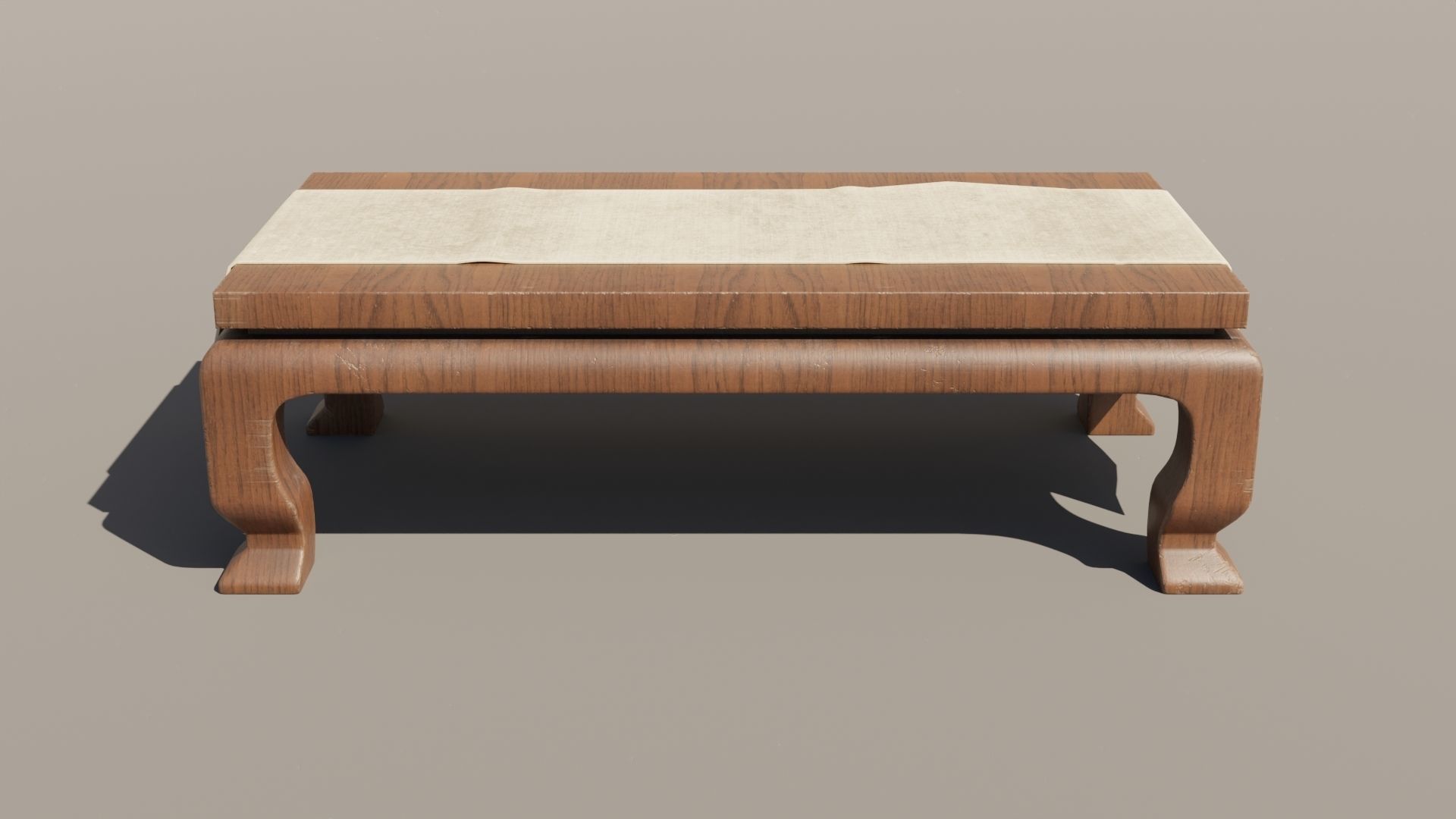 Japanese Table 5 - Tablecloth Low-poly 3D model_7