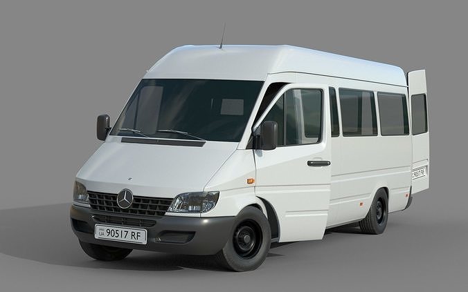 Mercedes Benz Sprinter Lowpoly game ready Low-poly 3D model