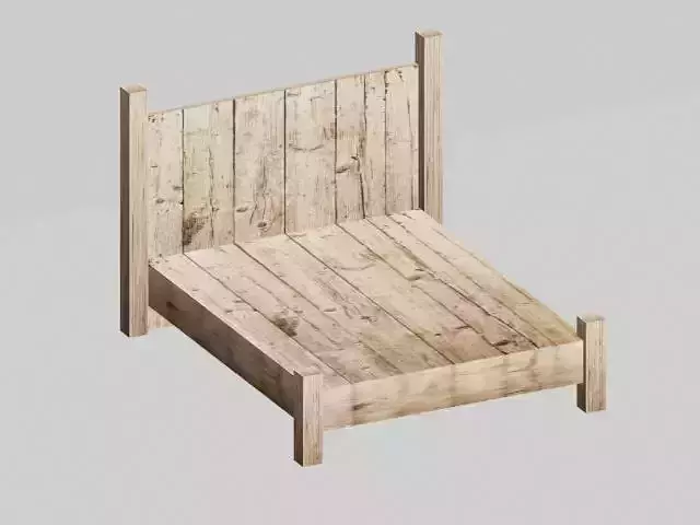 Wooden bed