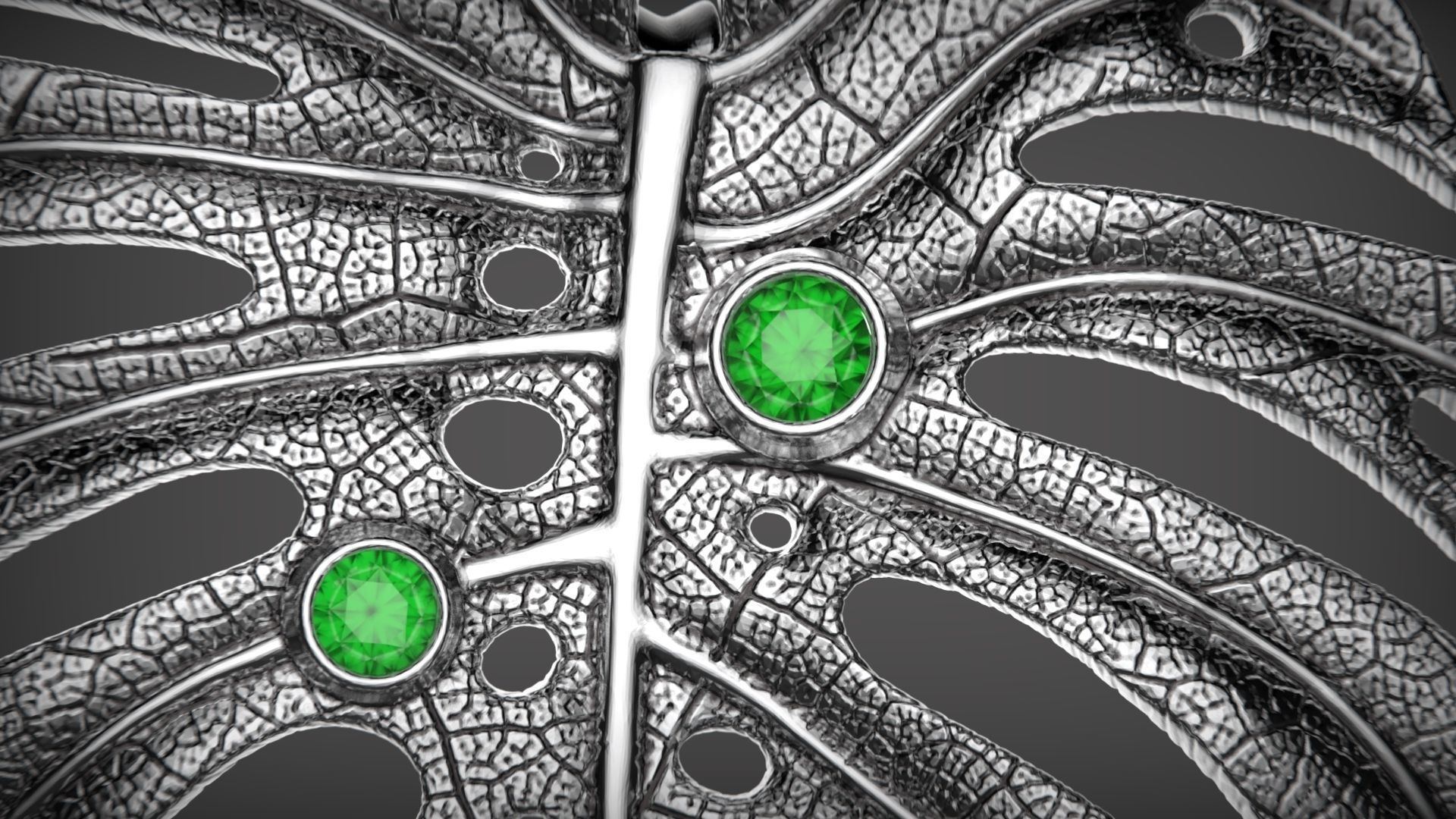 Monstera Pendants 3D print model_2