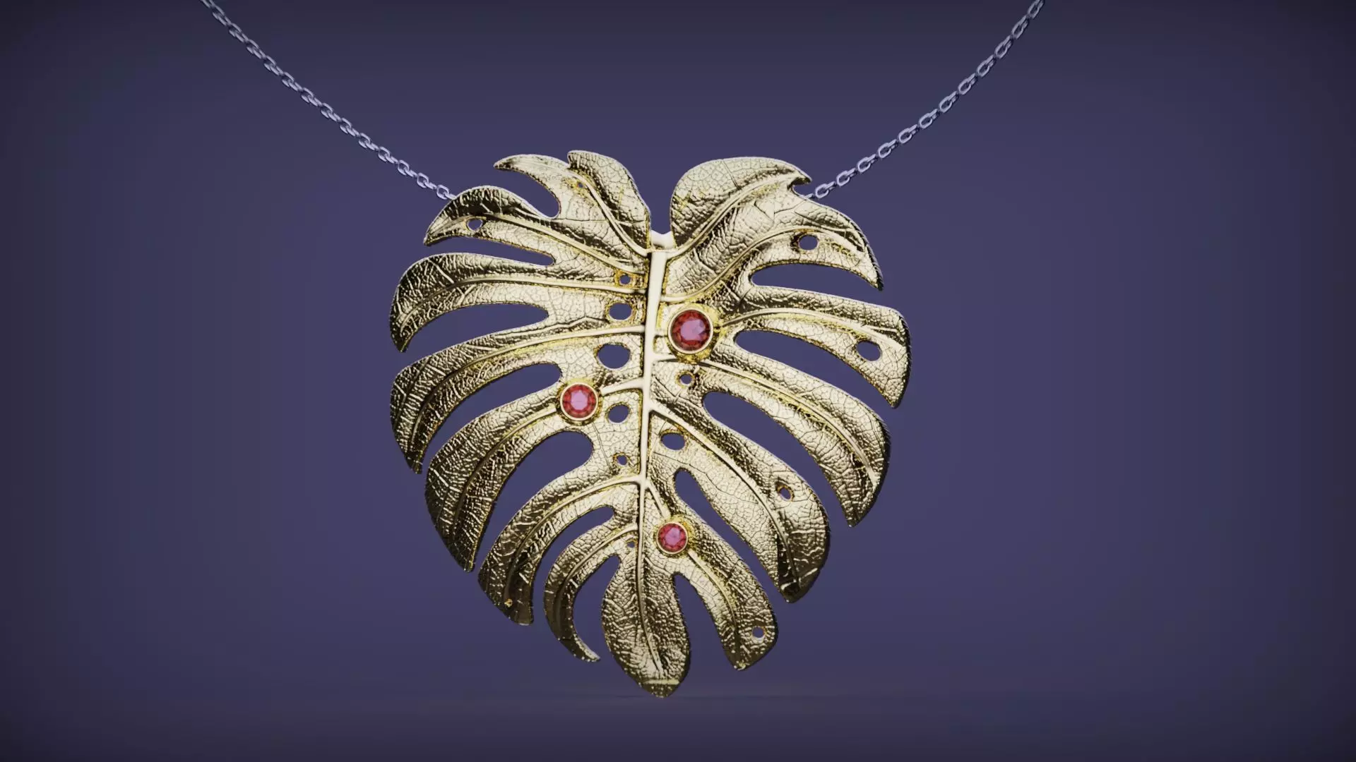 Monstera Pendants 3D print model_0