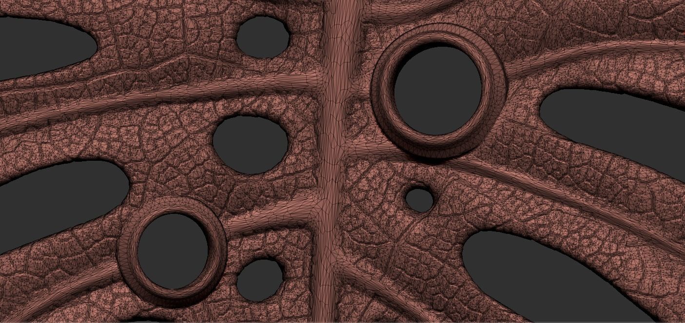 Monstera Pendants 3D print model_10