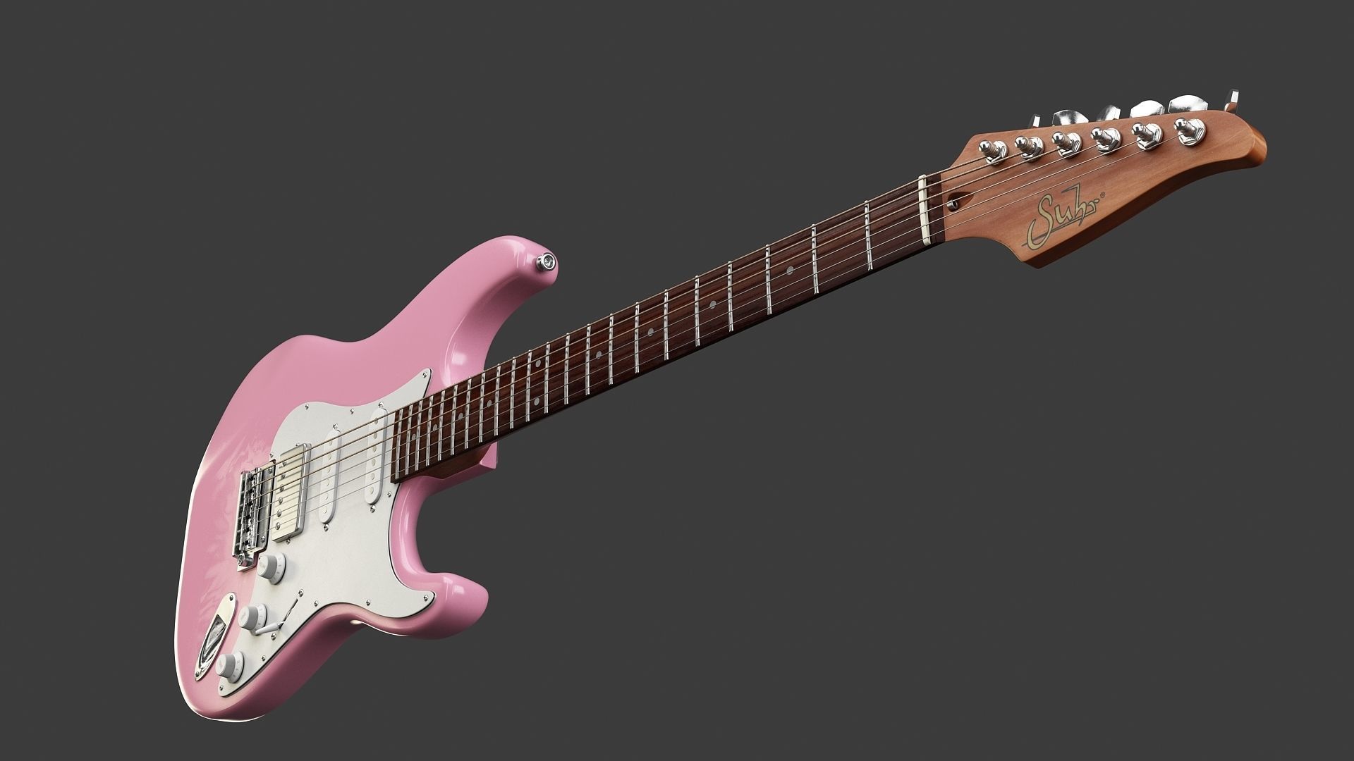 Guitar Suhr Classic Mateus Asato 3D model_1