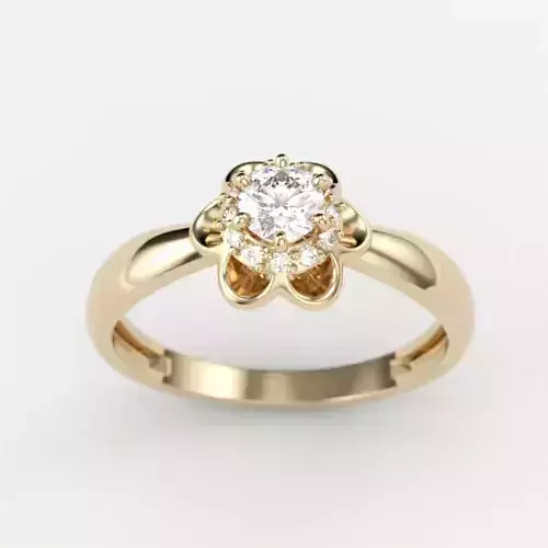 Solitaire women ring  CAD 3dm stl
