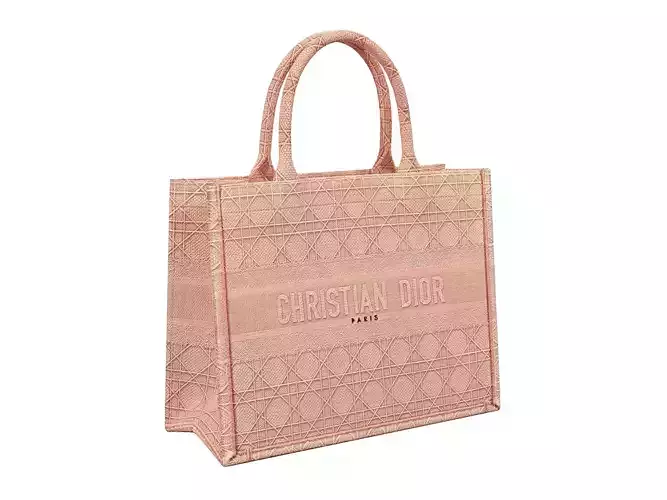 Dior Bag Small Book Tote Bois de Rose Low-poly 3D model