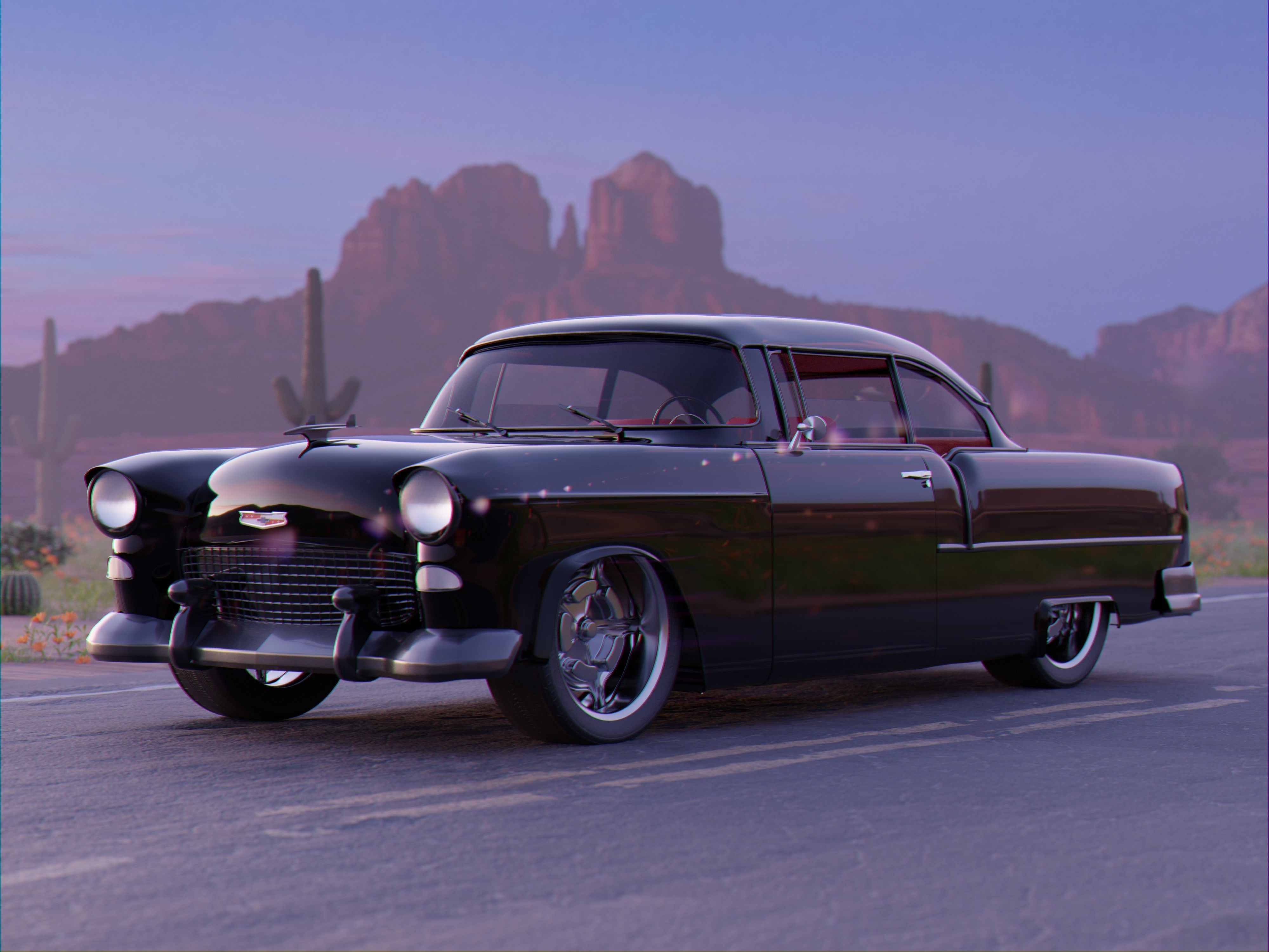 1955 Chevrolet Bel Air Exterior 3D model_4