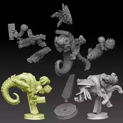 Nautiloid Horror Medium Carapace 3D print model