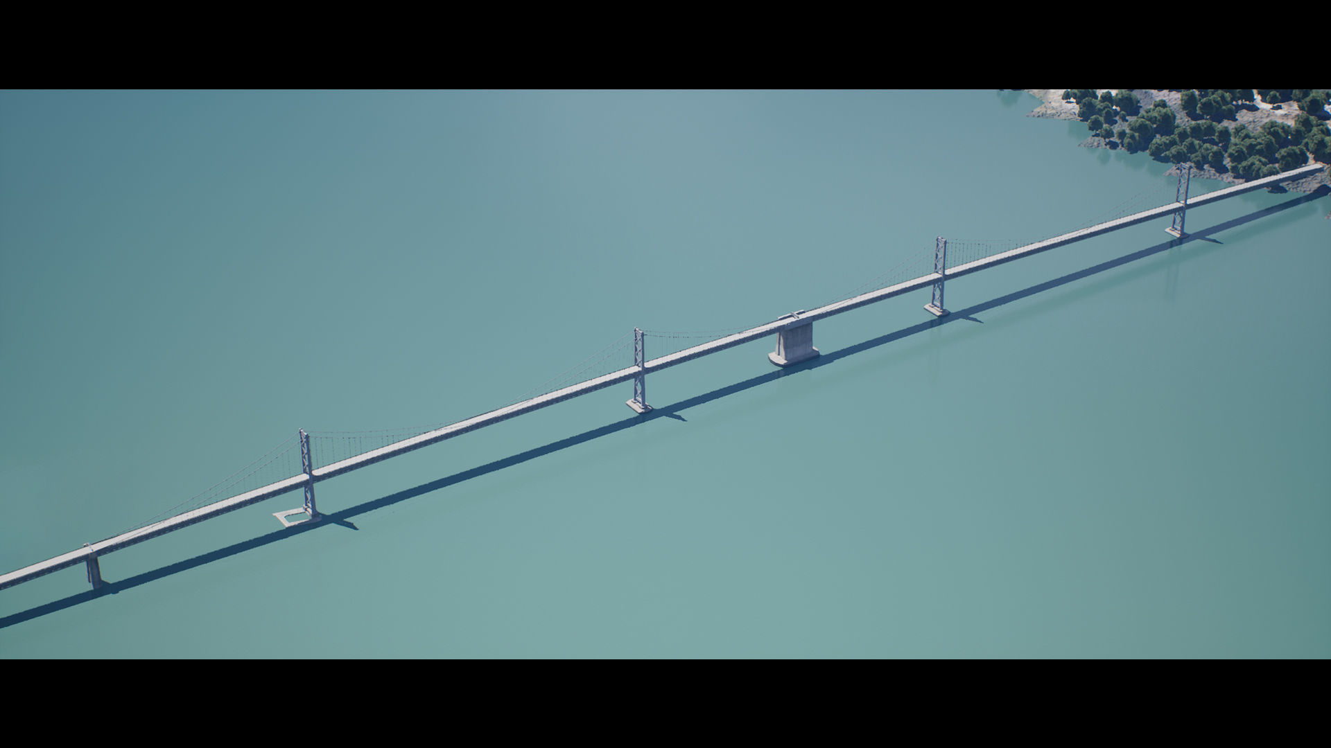 San Francisco - Oakland Bay Bridge 3D Model with Textures Low-poly 3D model_7