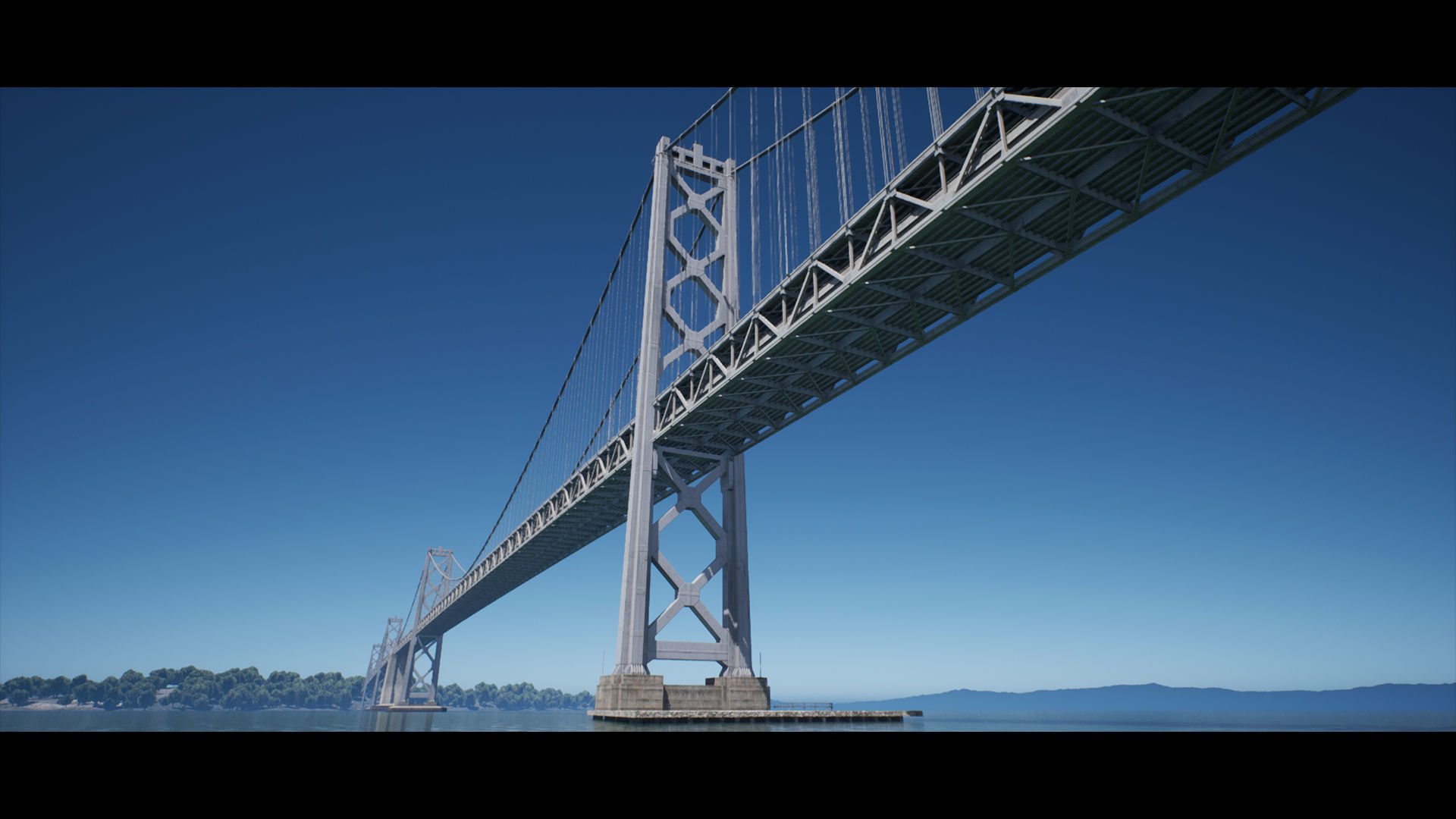 San Francisco - Oakland Bay Bridge 3D Model with Textures Low-poly 3D model_5