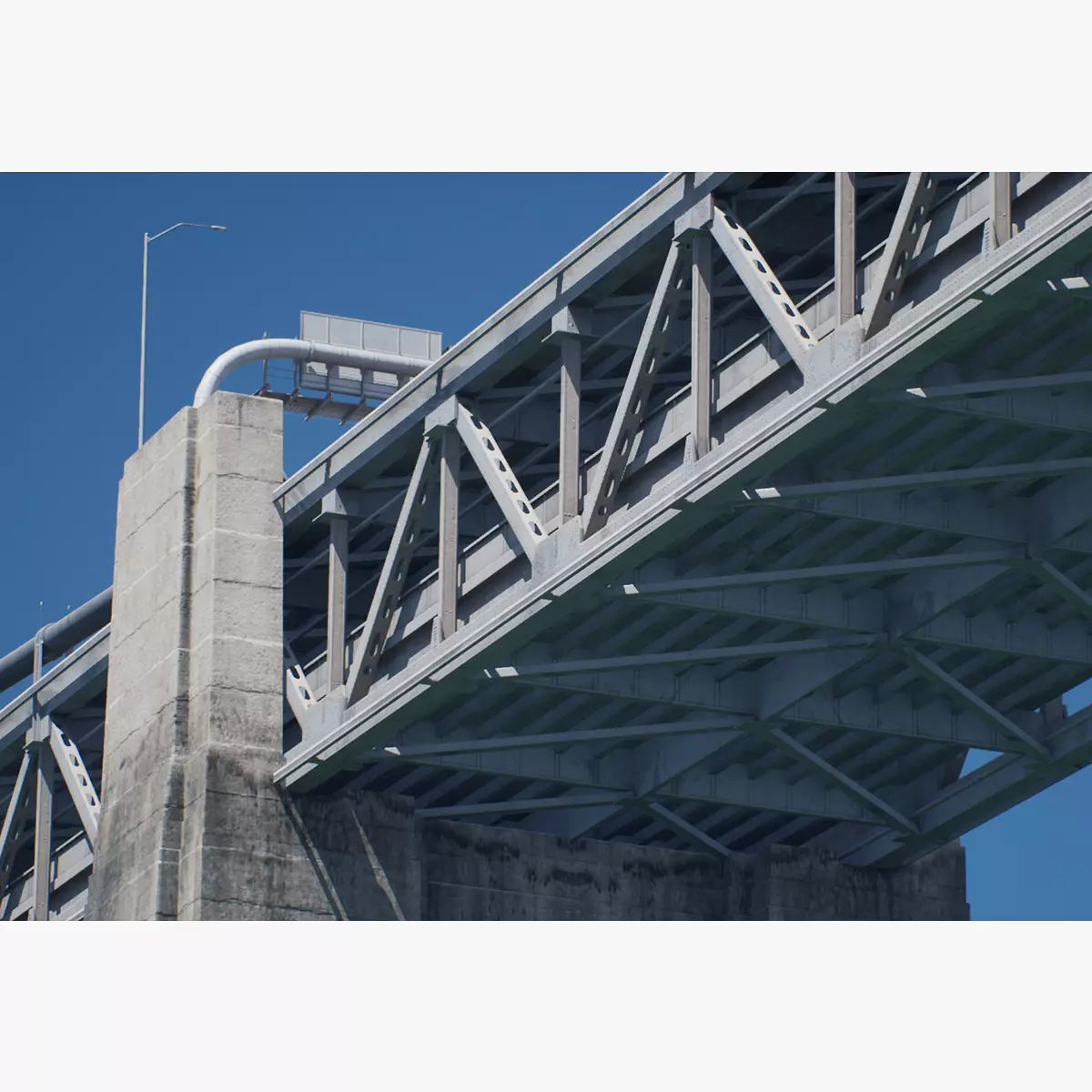 San Francisco - Oakland Bay Bridge 3D Model with Textures Low-poly 3D model_0