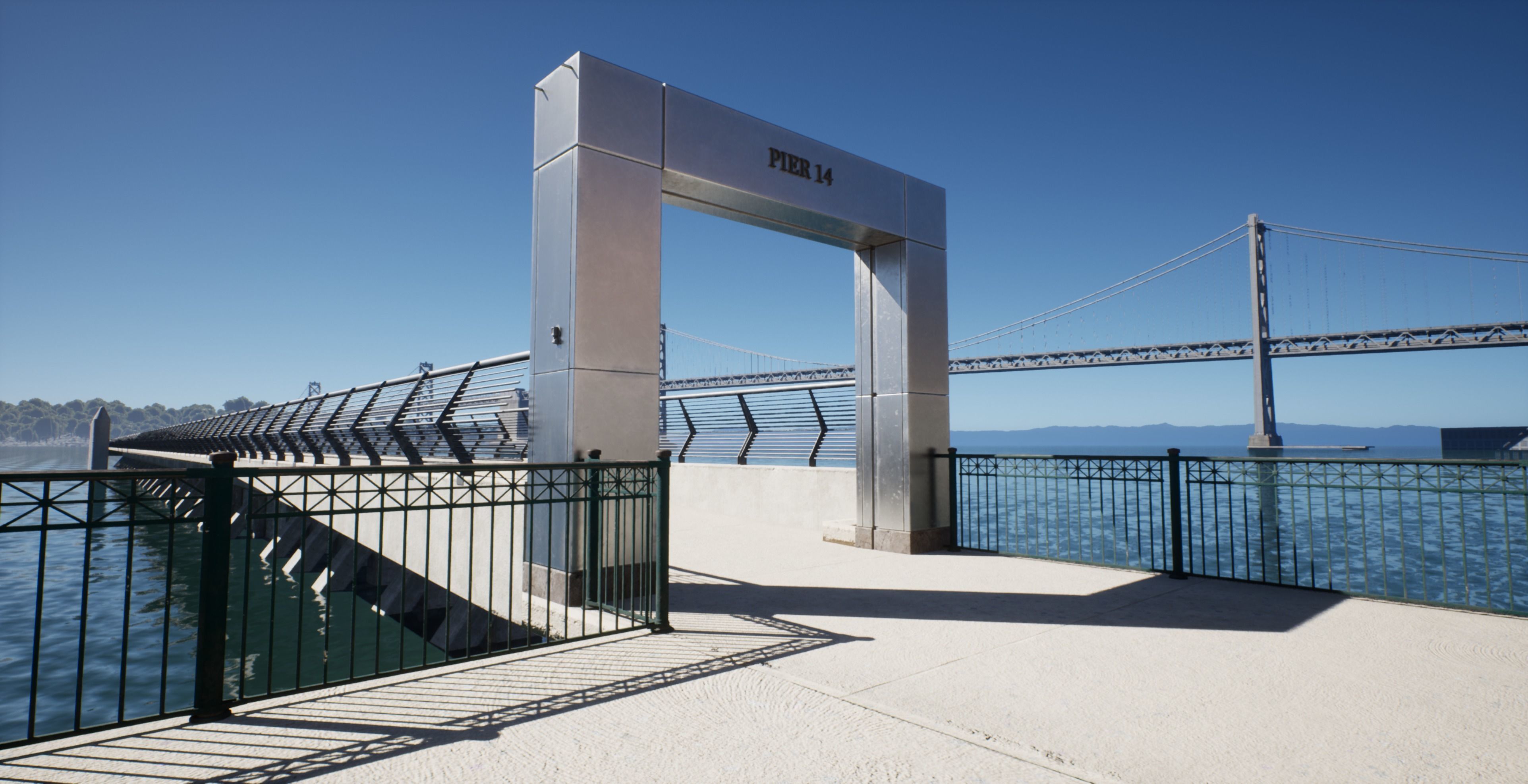San Francisco - Oakland Bay Bridge 3D Model with Textures Low-poly 3D model_13