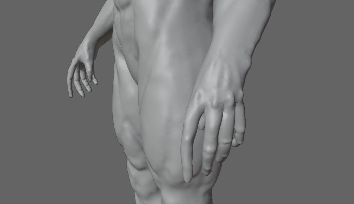 Man Muscled - Base Mesh 3D model_21