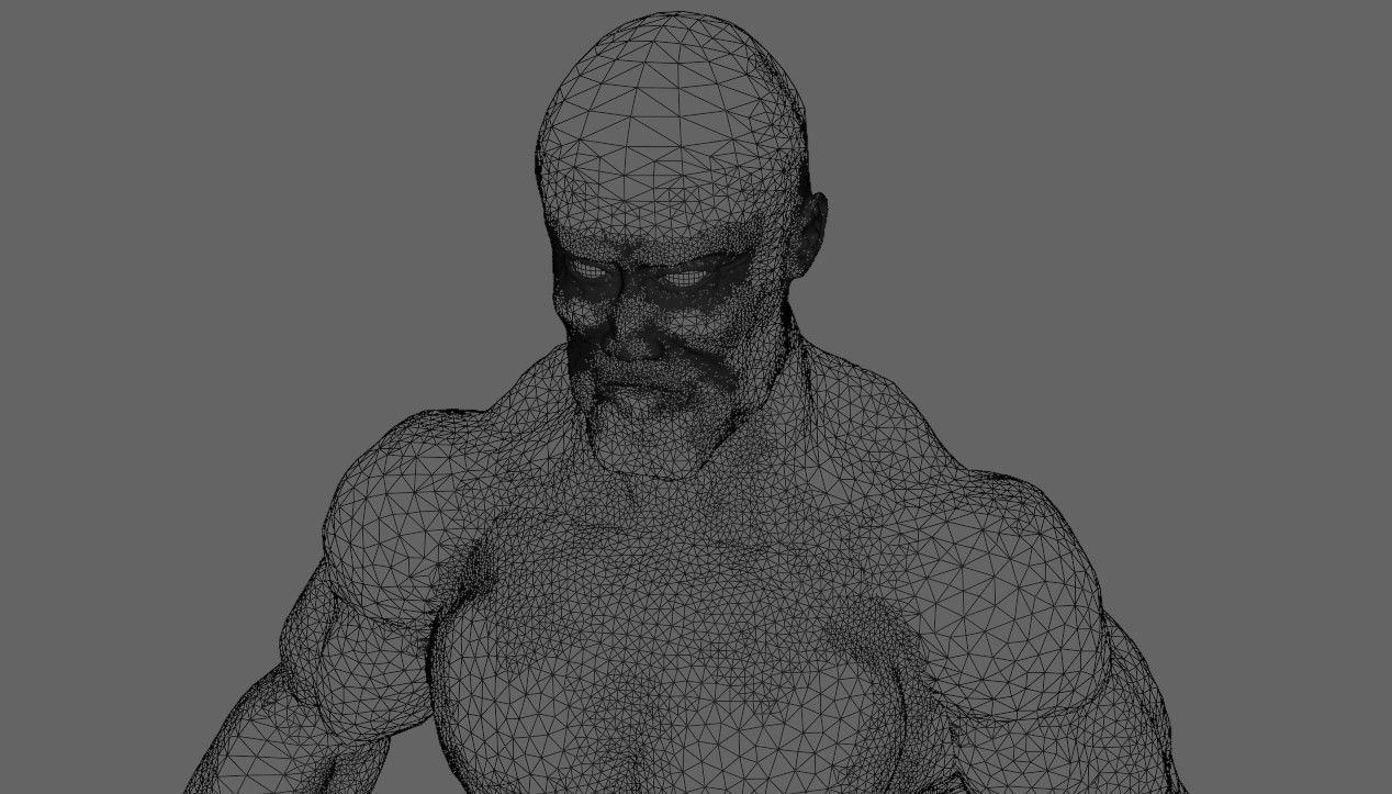 Man Muscled - Base Mesh 3D model_16