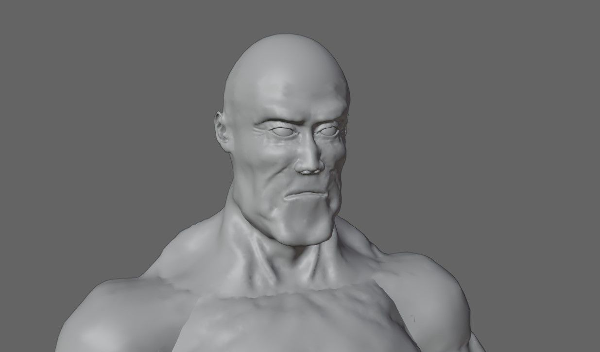 Man Muscled - Base Mesh 3D model_19