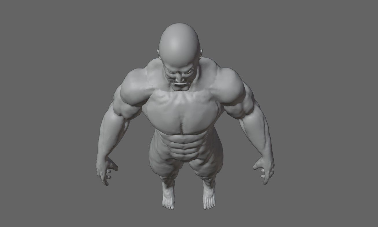 Man Muscled - Base Mesh 3D model_25