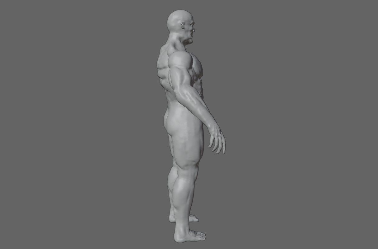 Man Muscled - Base Mesh 3D model_18