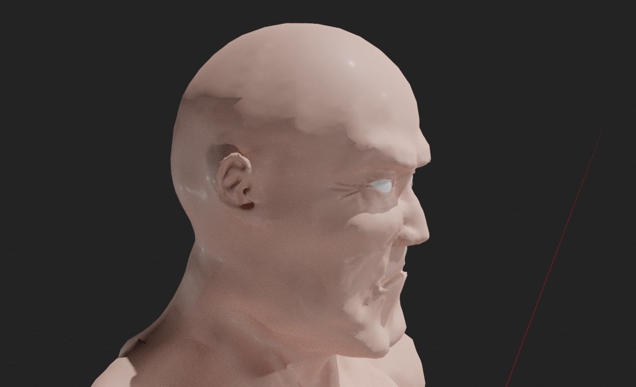 Man Muscled - Base Mesh 3D model_6