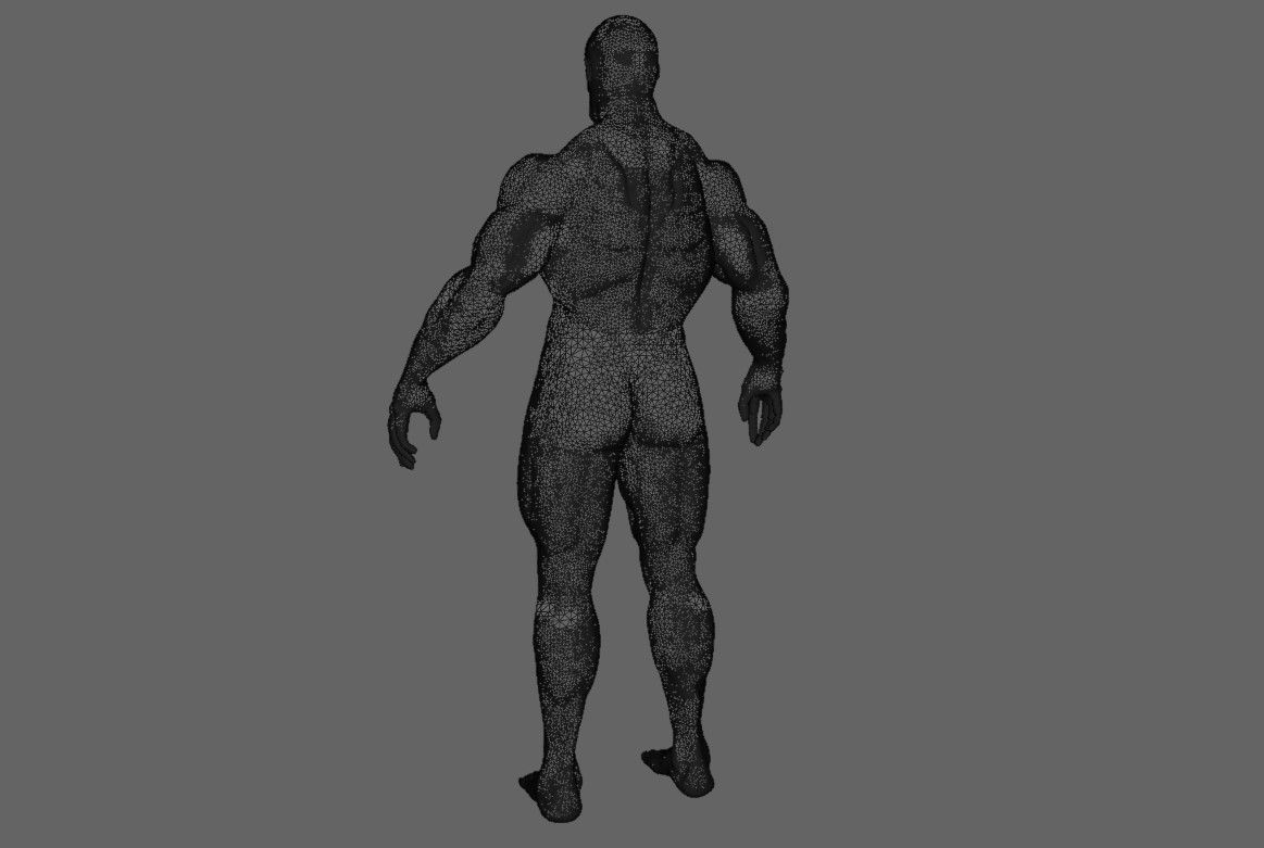 Man Muscled - Base Mesh 3D model_14