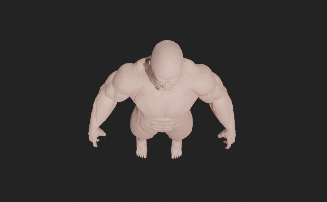 Man Muscled - Base Mesh 3D model_10