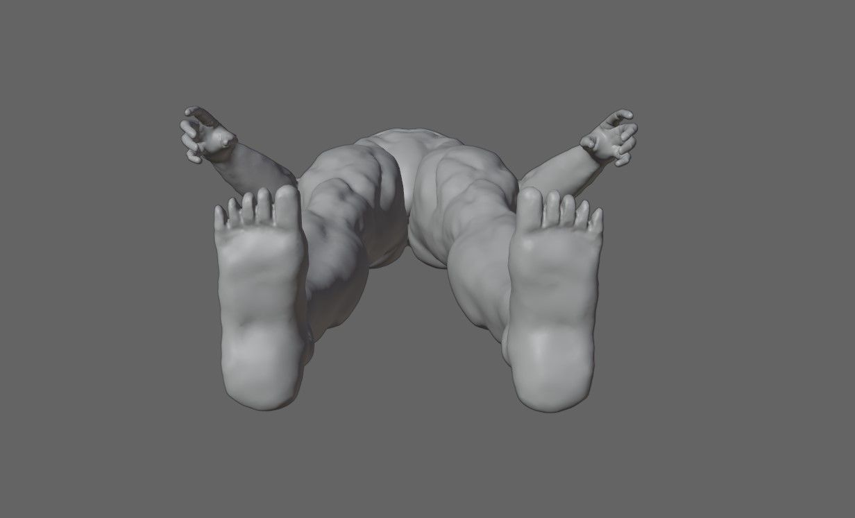 Man Muscled - Base Mesh 3D model_24