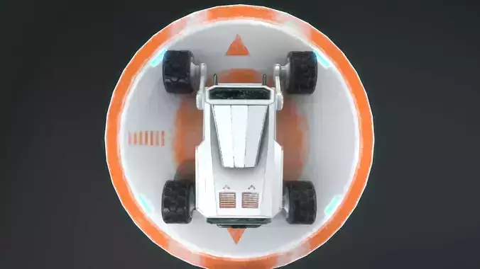 VEHICLE SCI FI LOWPOLY Low-poly 3D model