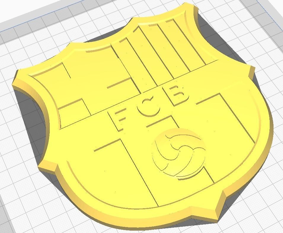 FC Barcelona Wall Sign 3D print model_7