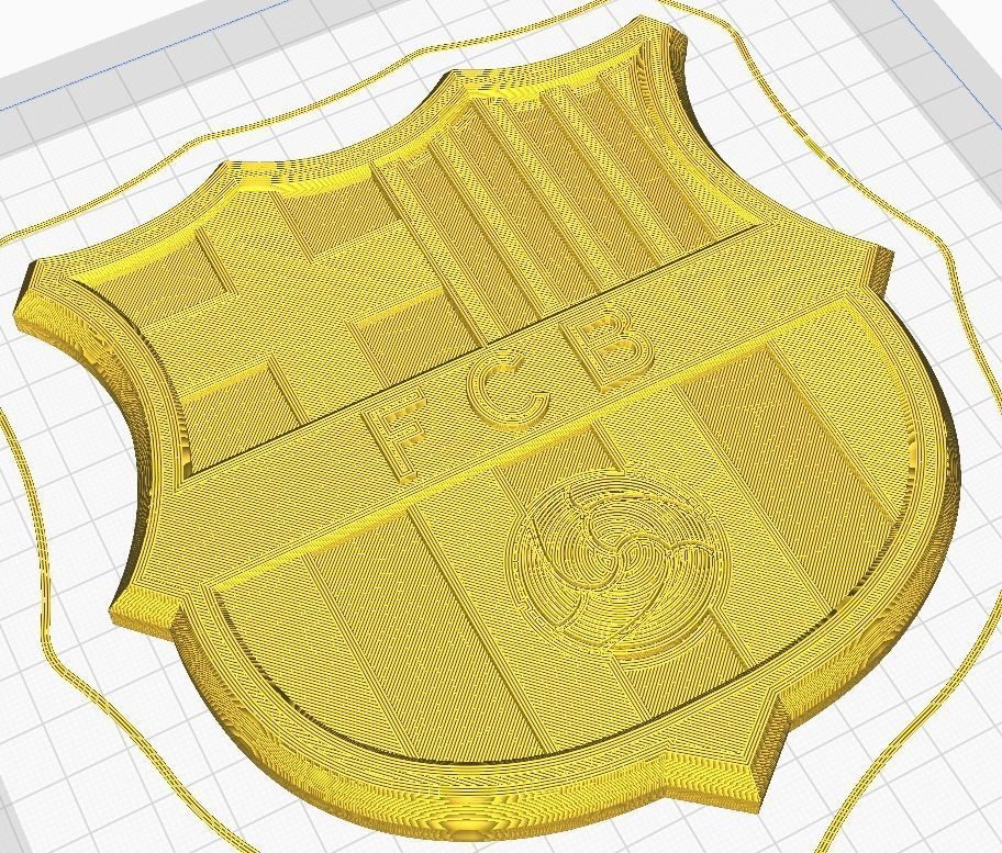 FC Barcelona Wall Sign 3D print model_8