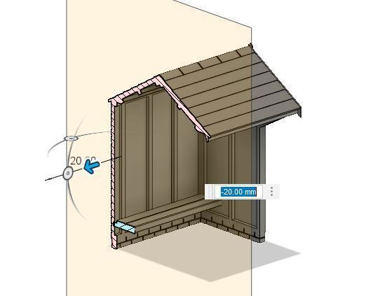 Model Railway Wooden Bus Shelter 3D print model_10